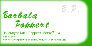 borbala poppert business card